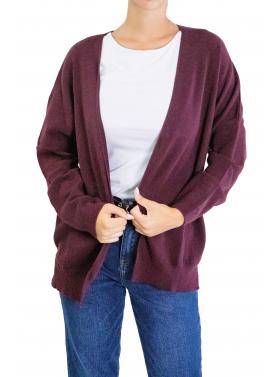 Cardigan tinta unita aperto